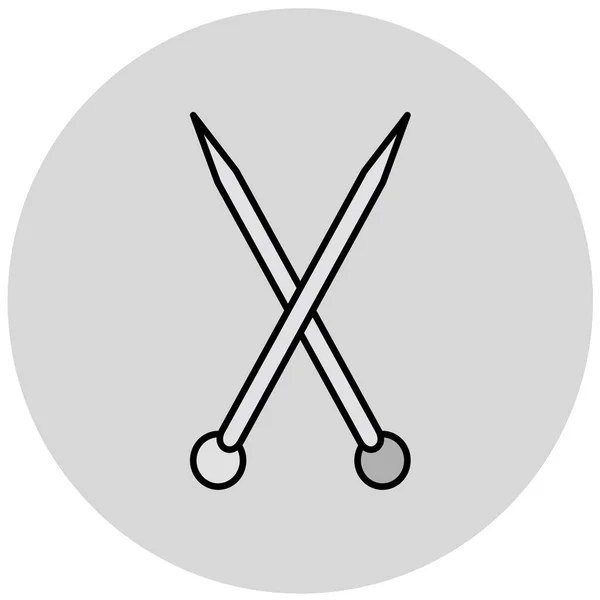 Crossed Nails Icon Grey Background — Stockvektor