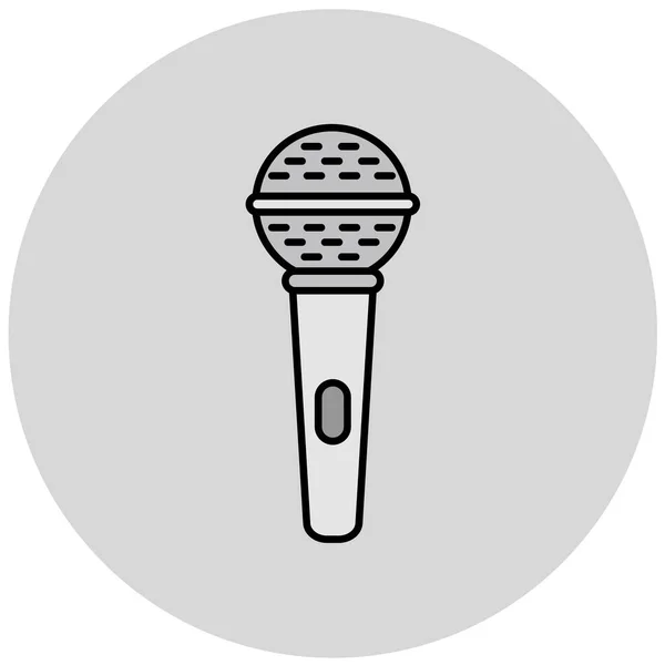 Ilustração Vetor Ícone Microfone — Vetor de Stock