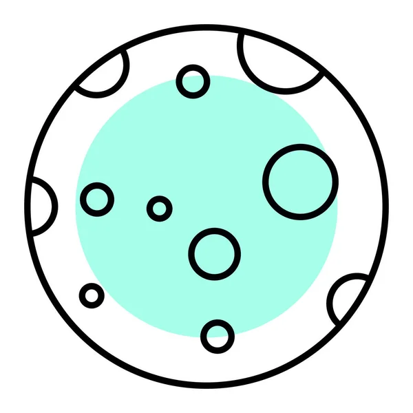 惑星のアイコン ウェブ用のソーラーボール ベクトル アイコンの概略図 — ストックベクタ