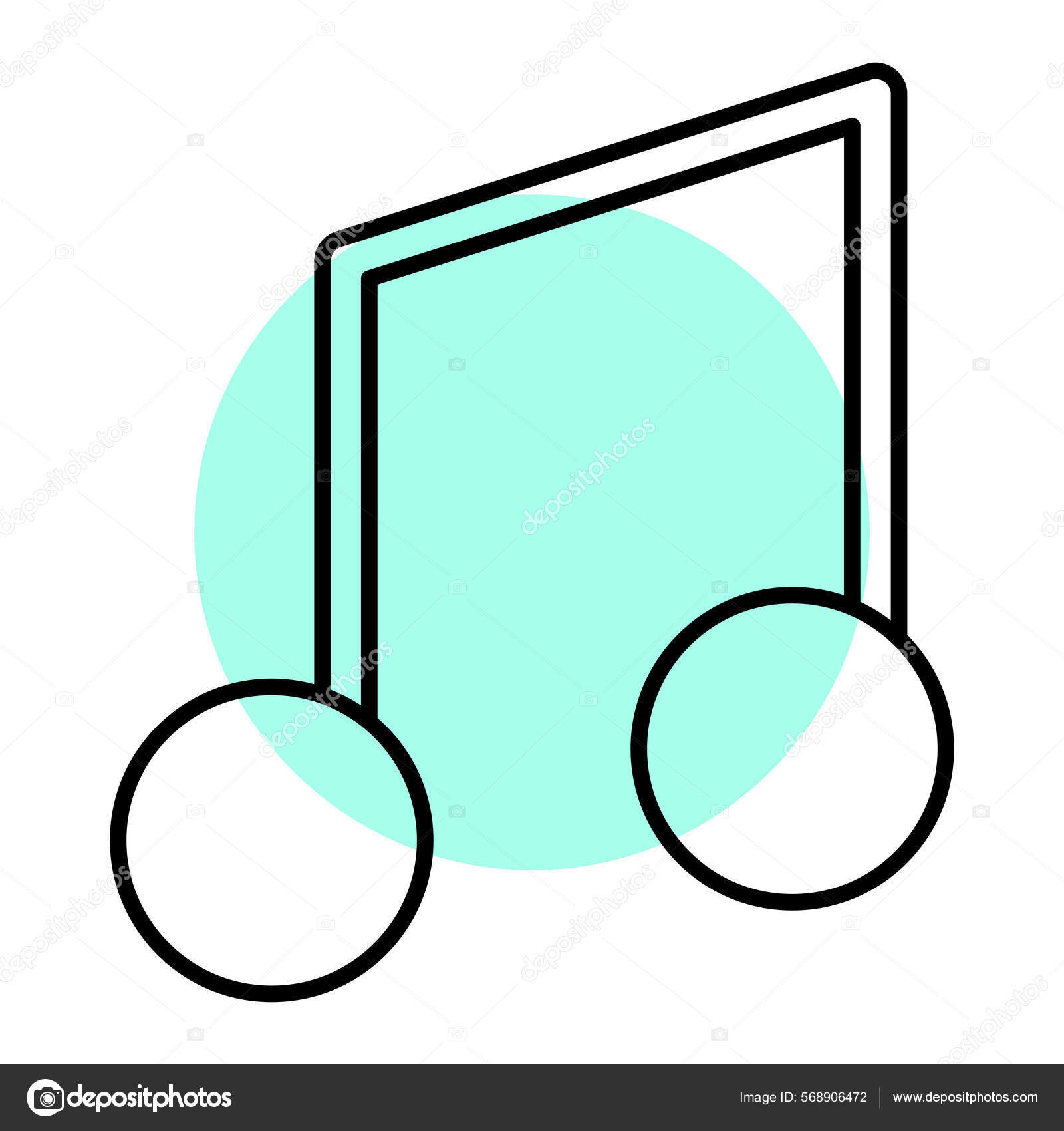 Música Nota Icono Vector Ilustración Vector de stock #568906472 de  ©MuhammadAtiq, image size:1600x1700