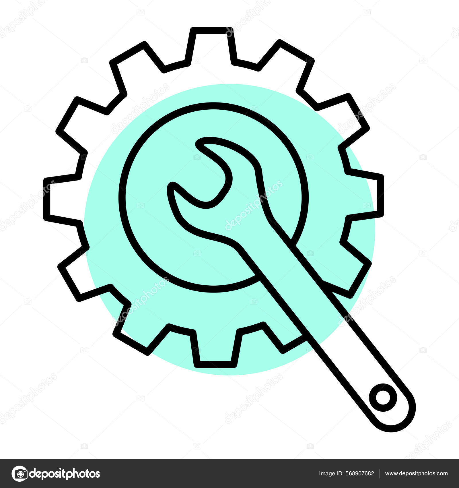 Llave Inglesa Icono Del Destornillador Ilustración Vectorial Vector de  stock #568907682 de ©MuhammadAtiq, image size:1600x1700