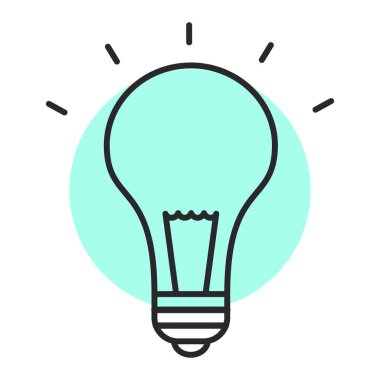 Fikir simgesi vektör illüstrasyonu