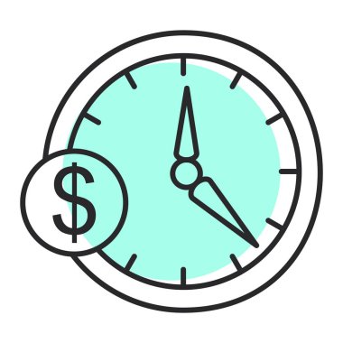 Zaman yönetimi simgesi vektör illüstrasyonu