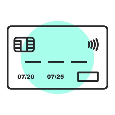 Kredi kartı ikonu vektör illüstrasyonu