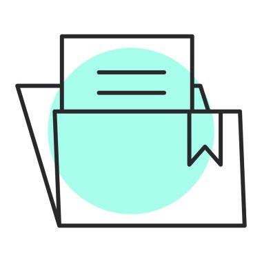 belge simgesi vektör illüstrasyonu