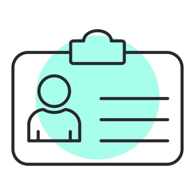 ID kart simgesi vektör illüstrasyonu