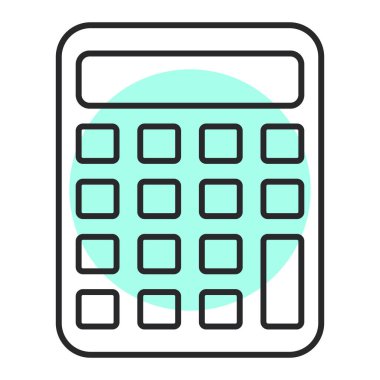 Hesap makinesi simgesi. vektör illüstrasyonu