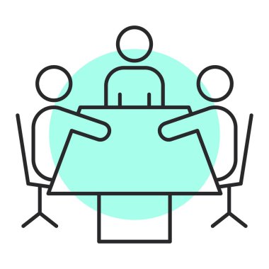 Bir iş ekibinin vektör illüstrasyonu