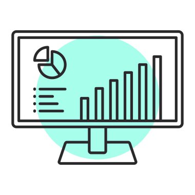 İş Infographic vektör satırı simgesi