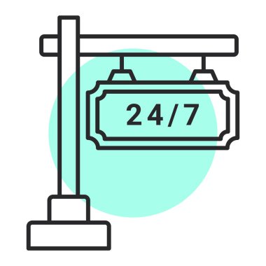 Çalışma saatini kaydet, web simgesi basit illüstrasyon