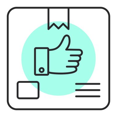 Baş parmaklar yukarı simgesi, vektör illüstrasyonlu el