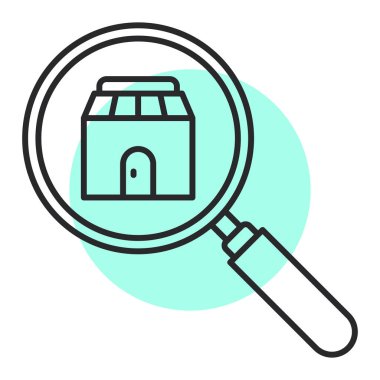 Büyüteç simgesi. vektör illüstrasyonu