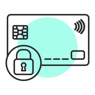 asma kilit ve kilit vektör illüstrasyon tasarımına sahip güvenlik sistemi