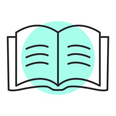 kitap simgesi vektör illüstrasyonu