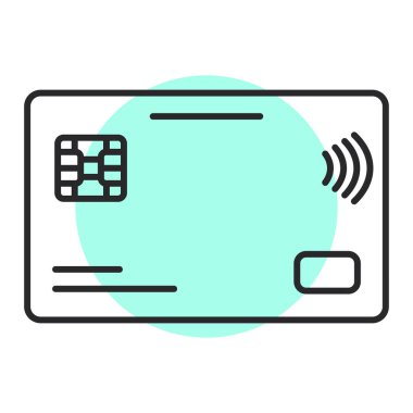 Kredi kartı ikonu vektör illüstrasyonu