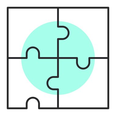 Bulmaca simgesi vektör çizimi