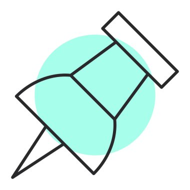 Bir pin simgesinin vektör illüstrasyonu