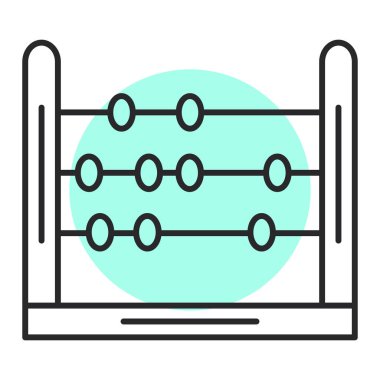 Abaküs. Web simgesi basit illüstrasyon