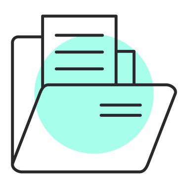 belge dizin simgesi. Web için arşiv vektör simgelerinin özet çizimi