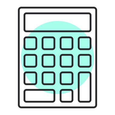 Hesap makinesi simgesi. Web için abaküs vektör simgelerinin özet çizimi