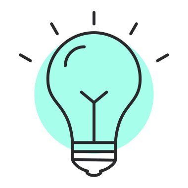 Bir fikrim var. Web simgesi basit illüstrasyon