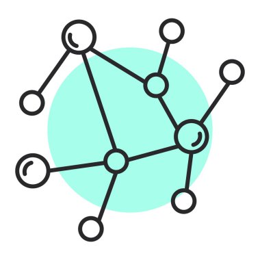 Molekül simgesi vektör illüstrasyonu