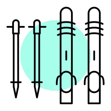 Modern kayak simgesinin vektör illüstrasyonu