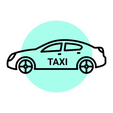 taksi simgesi vektör illüstrasyonu
