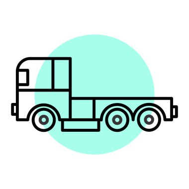 Kamyon. Web simgesi basit illüstrasyon