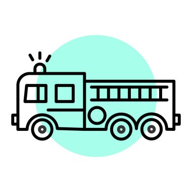 ambulans otomobili ikon vektör çizimi tasarımı