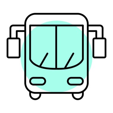 Otobüs. Web simgesi basit illüstrasyon