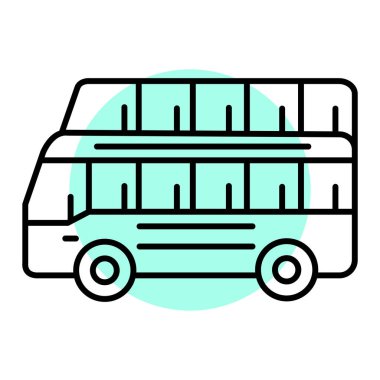 bus simgesi vektör illüstrasyonu