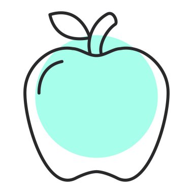 elma ikonu vektör illüstrasyonu