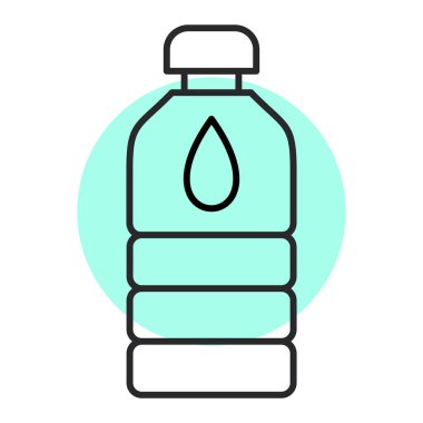 Su şişesi ikonu. Web için basit illüstrasyon vektör simgeleri