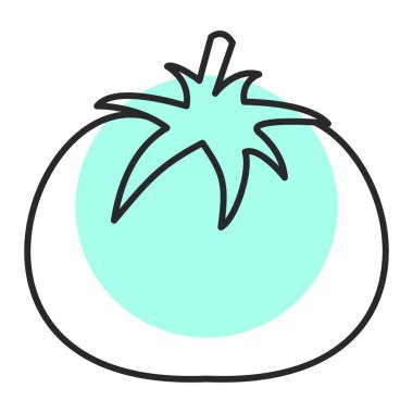 Domates ikonu. Web için basit sebze vektör simgeleri çizimi