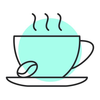 kahve fincanı simgesi vektör illüstrasyon grafik tasarımı