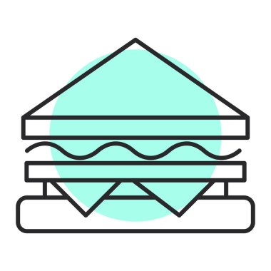 Sandviç simgesi vektör illüstrasyonu