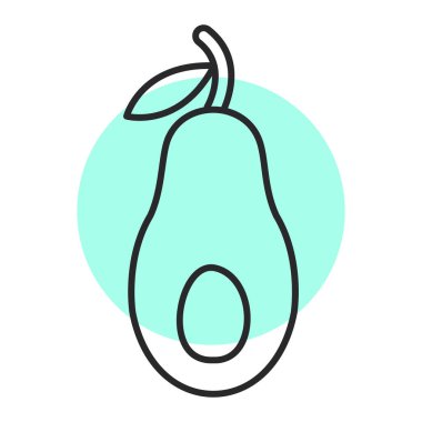 taze armut simgesi vektör çizimi tasarımı