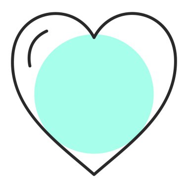 Kalp ikonu vektör illüstrasyonu