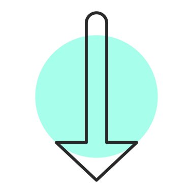 Ok. Web simgesi basit illüstrasyon