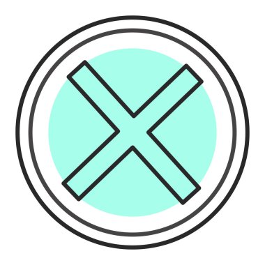 Simge vektör illüstrasyonunu iptal et