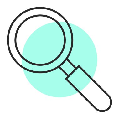 Büyüteç simgesi. vektör illüstrasyonu