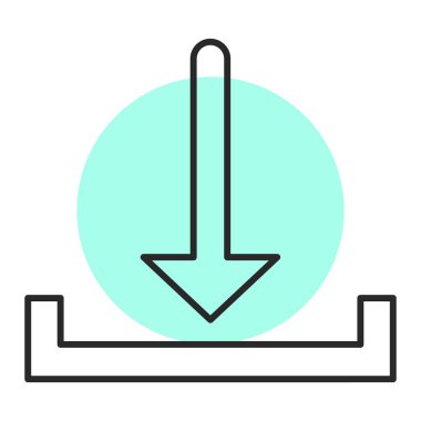 Ok simgesini indir. vektör illüstrasyonu