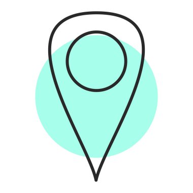 konum pin simgesi vektör illüstrasyonu