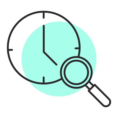 Saatin vektör illüstrasyonu modern simge