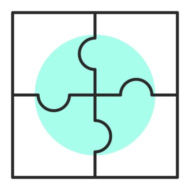 Bulmaca simgesi vektör çizimi