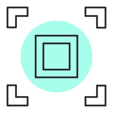 kare çerçeve, web simgesi basit illüstrasyon