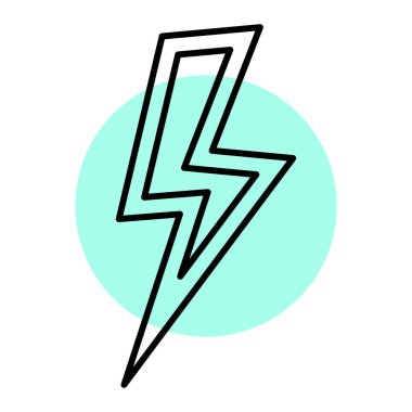 Şimşek simgesi vektör illüstrasyon tasarımı