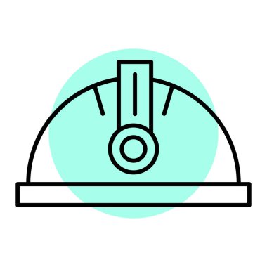 Kask simgesi vektör illüstrasyonu