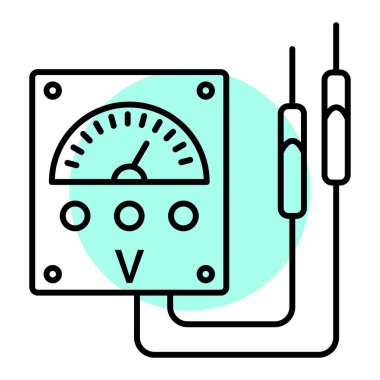 elektrik prizi simgesi. Web için elektrik soket vektör simgelerinin özet çizimi